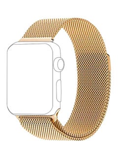 Milanese Stainless Steel Wrist Band For Apple Watch Series 1/2/3/4 Gold