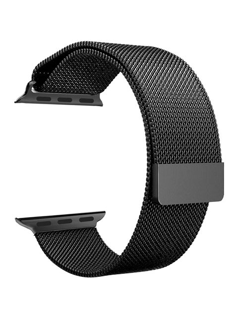 Milanese Stainless Steel Wrist Band For Apple Watch 40 mm Black