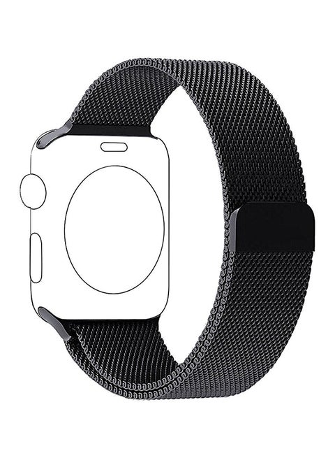 Milanese Stainless Steel Wrist Band For Apple Watch 40 mm Black