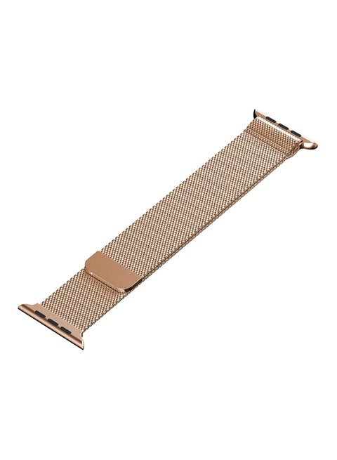 Stainless Steel Wrist Band For Apple Watch 44 mm Rose Gold