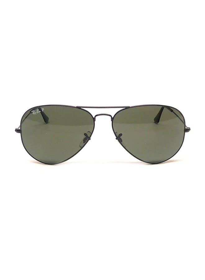Ray-Ban Men's Polarized Aviator Sunglasses - RB3025-002/58-62 - Lens Size: 61 mm - Black - Image 2