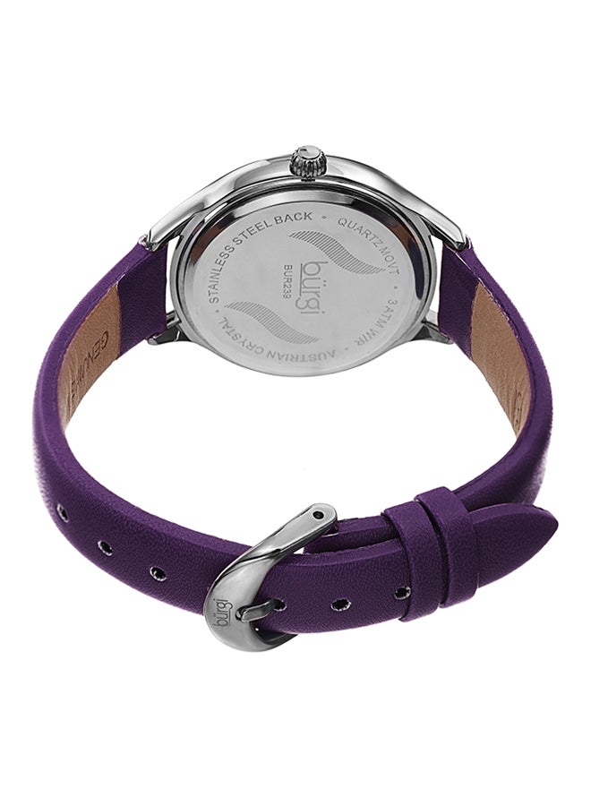 Burgi - Women's Leather Analog Watch BUR239PU - Image 1