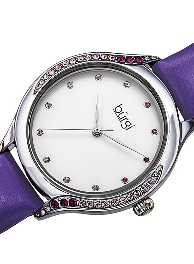 Burgi - Women's Leather Analog Watch BUR239PU - Image 1