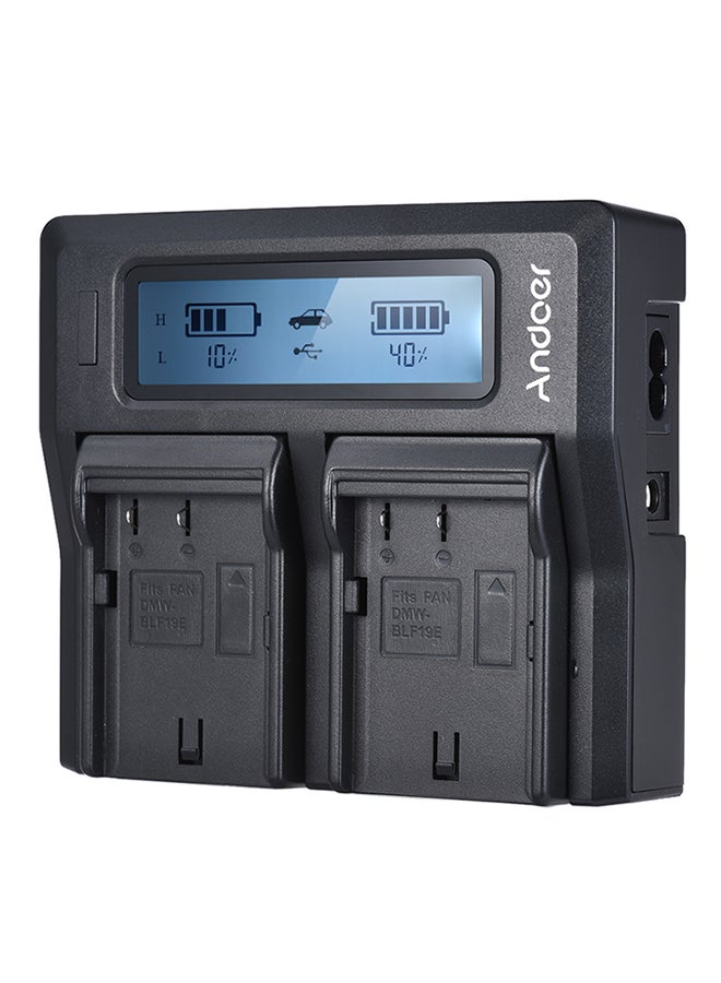 ANDOER - Dual Channel Lcd Camera Battery Charger For Panasonic Lumix Dc-Gh5 Dmc-Gh3 Dmc-Gh3K Dmc-Gh4 Dmc-Gh4K - Image 1