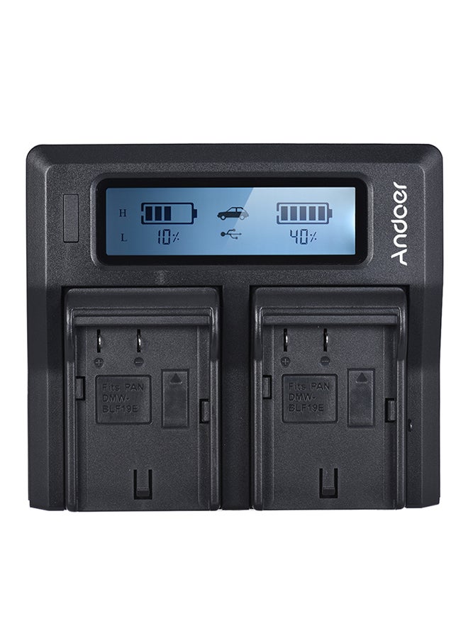 ANDOER - Dual Channel Lcd Camera Battery Charger For Panasonic Lumix Dc-Gh5 Dmc-Gh3 Dmc-Gh3K Dmc-Gh4 Dmc-Gh4K - Image 1