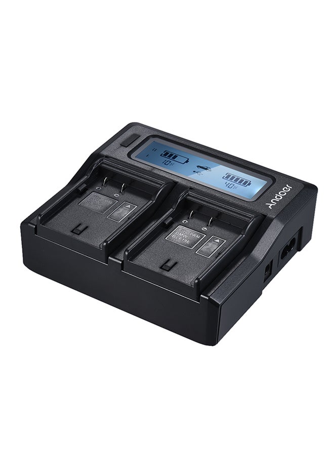 ANDOER - Dual Channel Lcd Camera Battery Charger For Panasonic Lumix Dc-Gh5 Dmc-Gh3 Dmc-Gh3K Dmc-Gh4 Dmc-Gh4K - Image 1