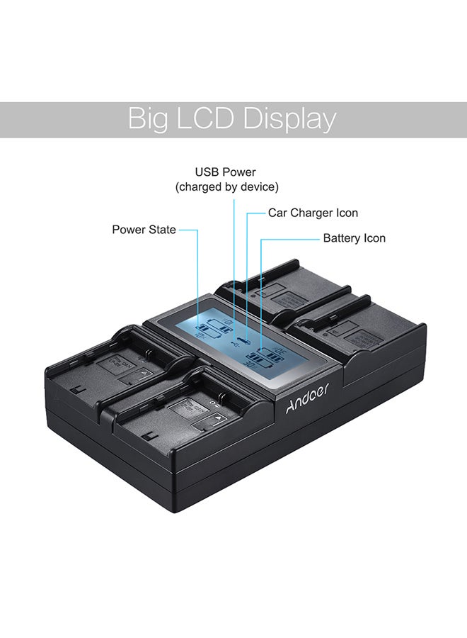 ANDOER Channel Digital Camera Battery Charger For Canon 5Diii 5Ds 5Dsr - Image 3