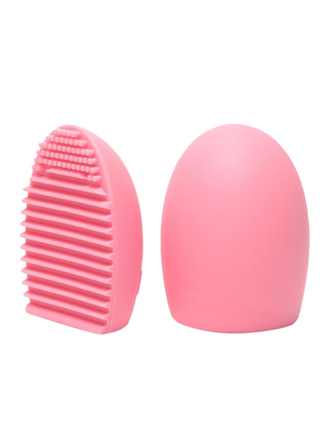 فرشاة من السيلكون لتنظيف فراشي مستحضرات التجميل وردي - Image 2