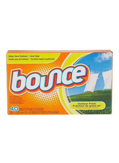 Outdoor Fresh Fabric Softener Dryer Sheets 40 Sheets 162x228mm