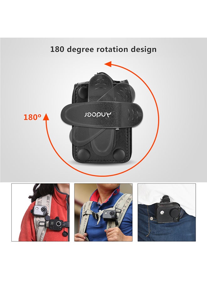 ANDOER Clip-On Sports Camera Protecive Carrying Case With Neck Lanyard Lens Cap For Sjcam Sj4000 Sj5000 Black  - Image 4