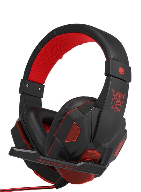Gaming Wired Headset With USB Over-Ear Microphone