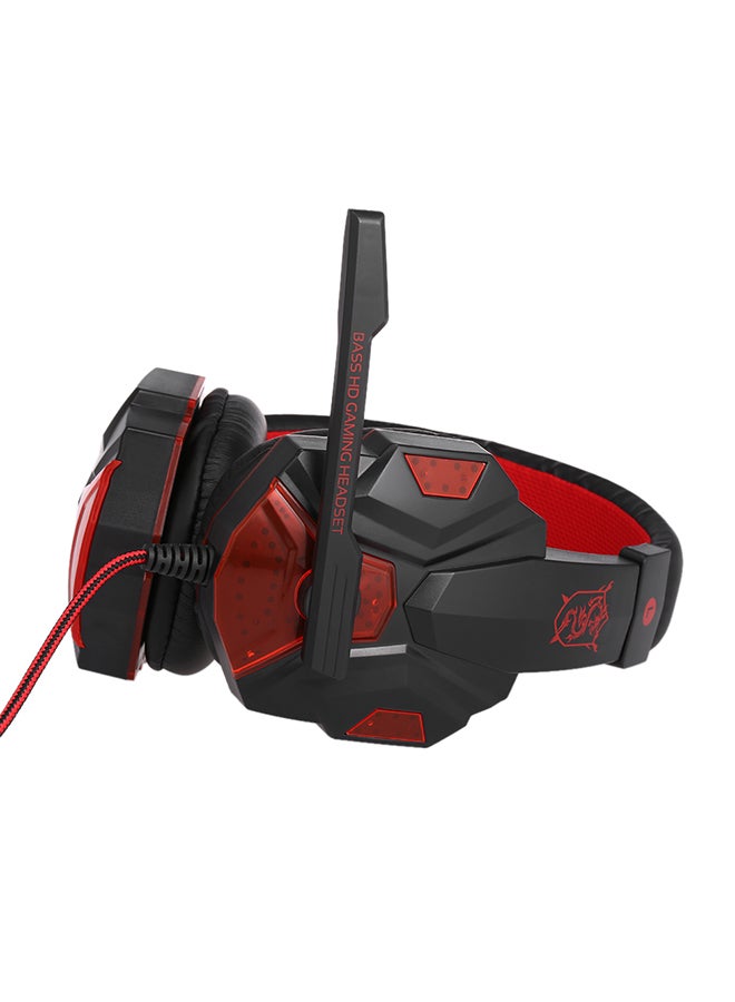 Gaming Wired Headset With USB Over-Ear Microphone