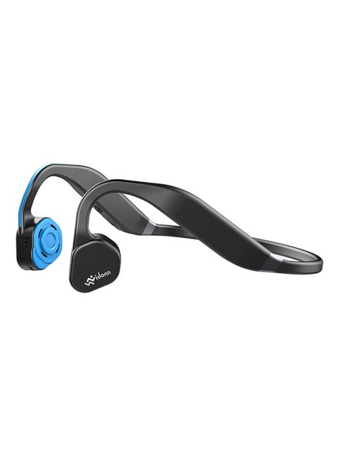 Bone Conduction Bluetooth Wireless On-Ear Headphone With Microphone Blue