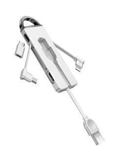 3-In-1 Micro USB Data Sync And Charging Cable White