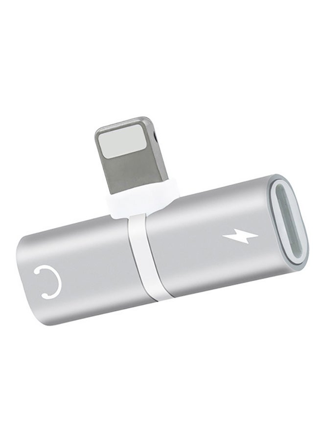 Generic - Mini Split Adapter With Dual Lightning Ports Silver - Image 1