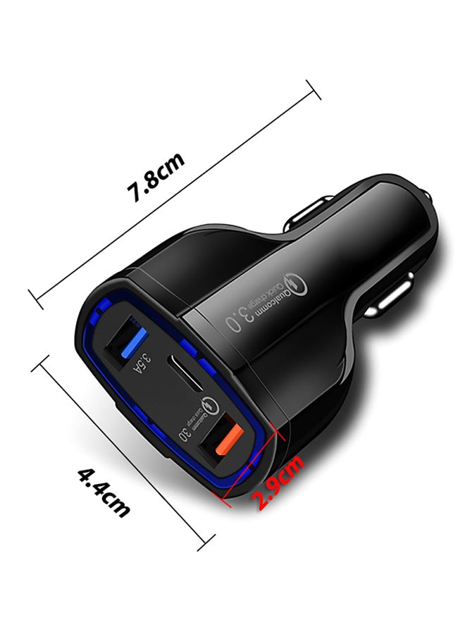 2-USB Port Quick Car Charger Black  - Image 2