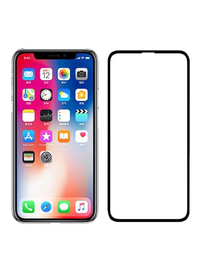 Muzz 9D Tempered Glass Screen Protector For Apple iPhone X/XS Black/Clear