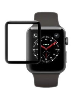Muzz Tempered Glass Screen Protector For Apple Watch Series 1/2/3 42/38 mm Black/Clear 