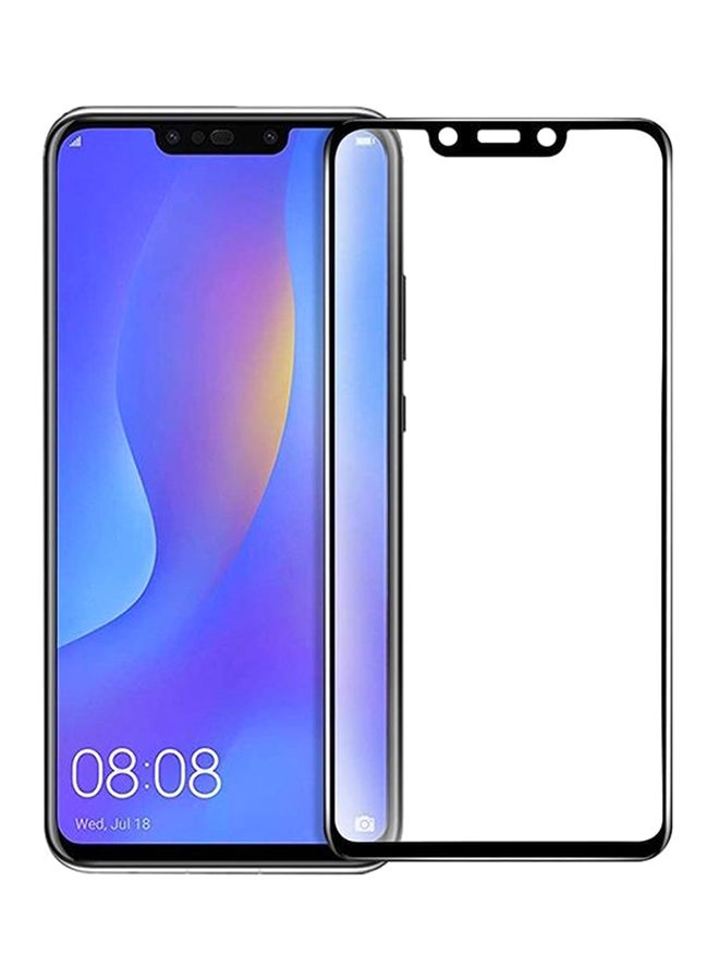 لاصقة حماية للشاشة خماسية الأبعاد من الزجاج المقوى لهاتف هواوي نوفا 3i أسود / شفاف
