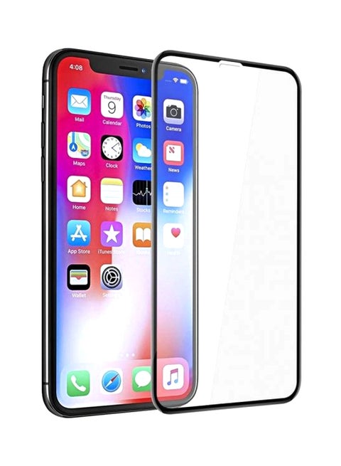 9D Tempered Glass Screen Protector For Apple iPhone XS Max Black/Clear