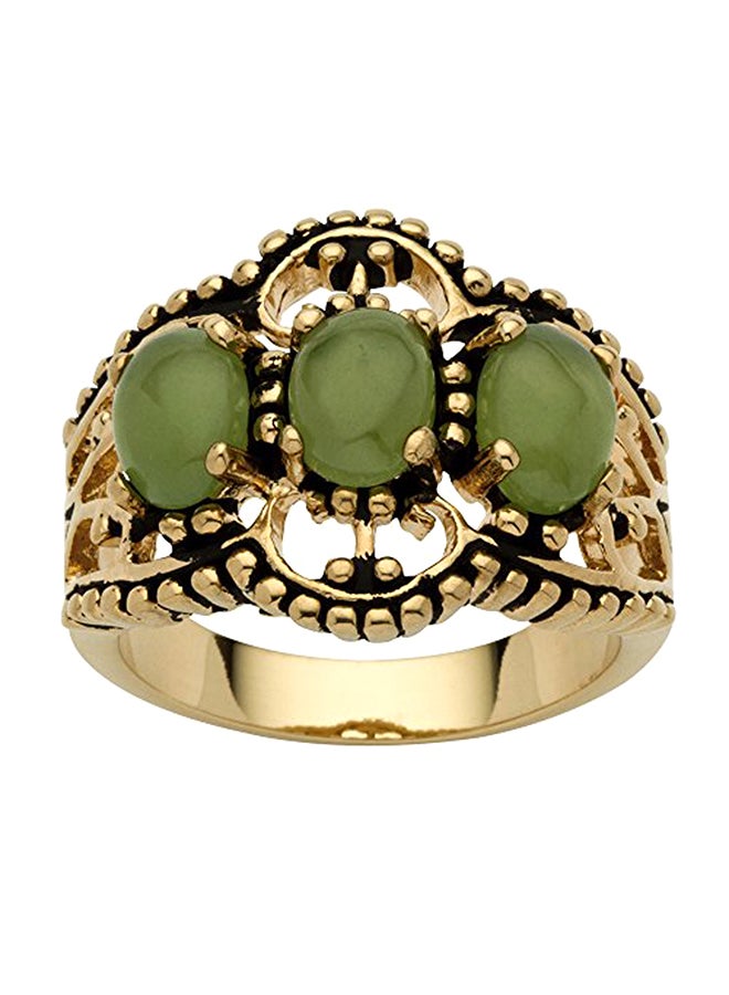 Gold-Plated 3-Stone Filigree Ring Size 7 - v1549610968/N20940092A_1