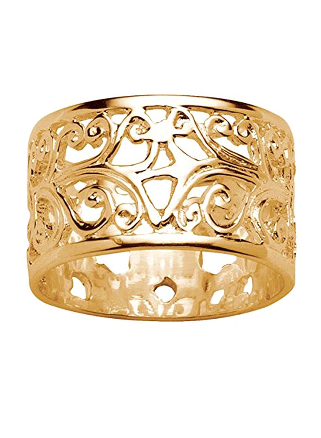 Palm Beach Jewelry - Vintage-Style Filigree 18K Gold  Ring Band - Image 1