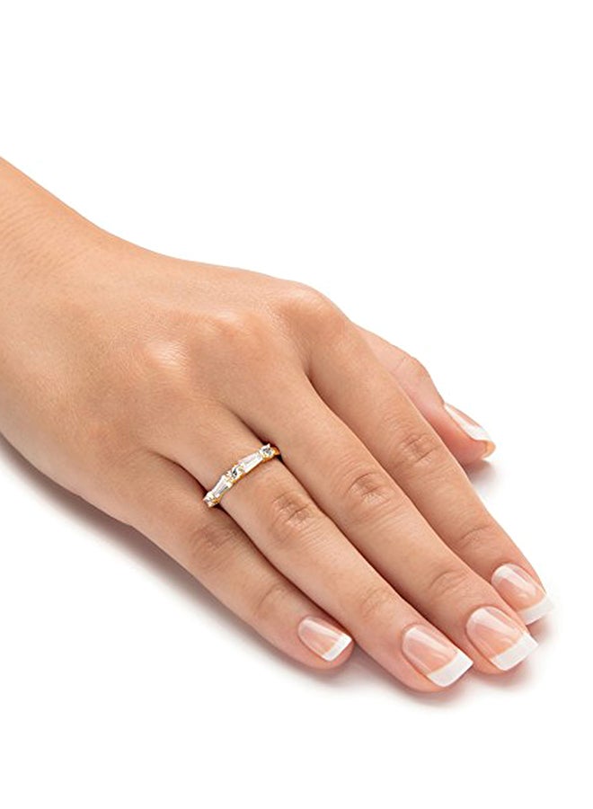 Palm Beach Jewelry Round Cubic Zirconia Wedding Band Ring  - Image 2