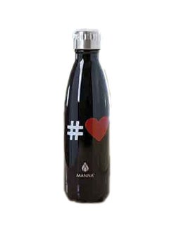 MANNA Vogue Metallic Love Design Bottle Black/Silver 