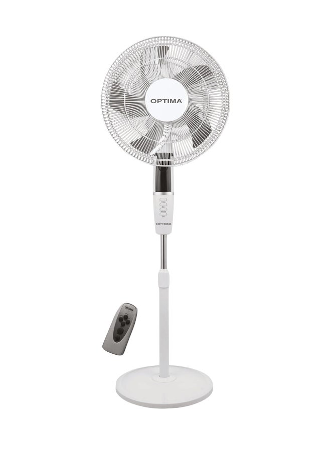 مروحة أرضية بتصميم عمودي مزودة بجهاز تحكم عن بعد بقدرة 55 وات FN60 أبيض/فضي