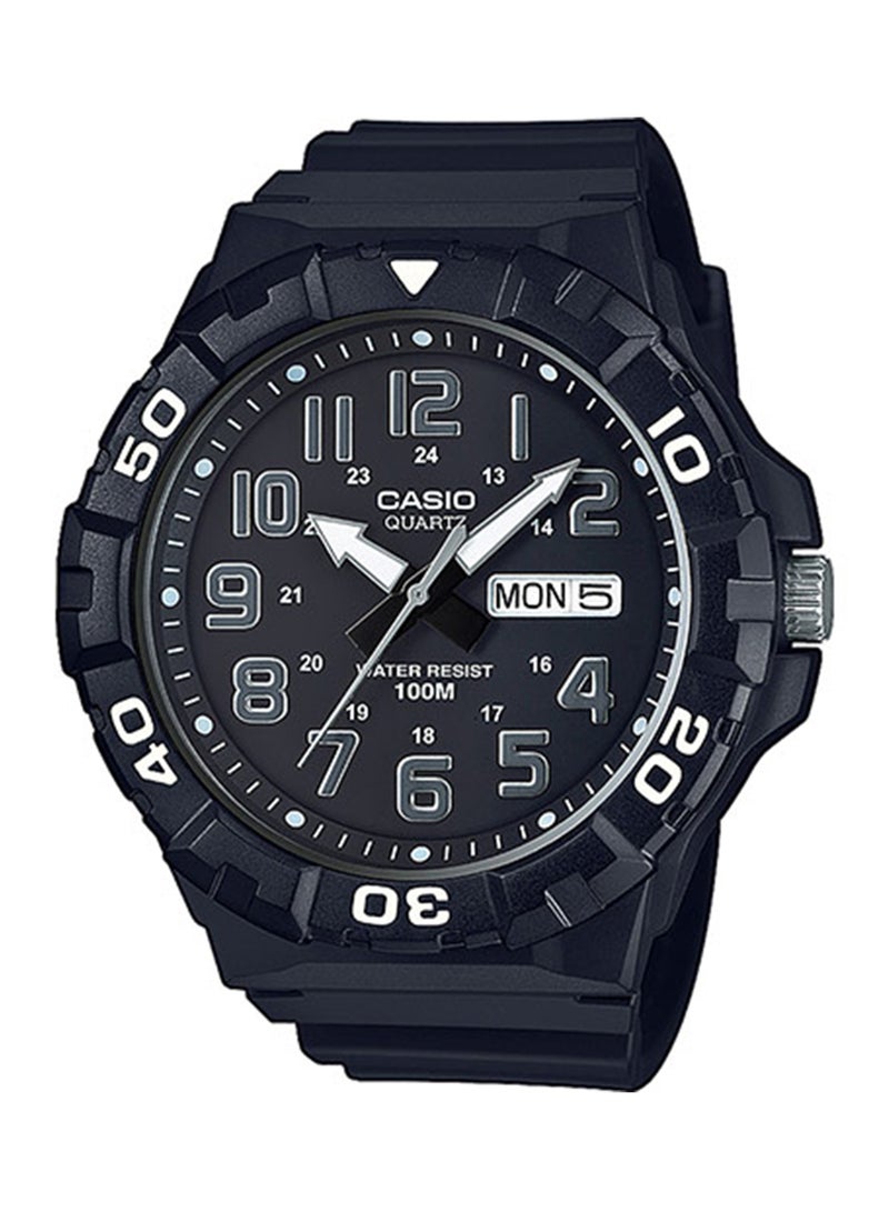 كاسيو ساعة يد بعقارب مقاومة للماء طراز MRW-210H-1AVEF - 55 مم - لون أسود للرجال - Image 1