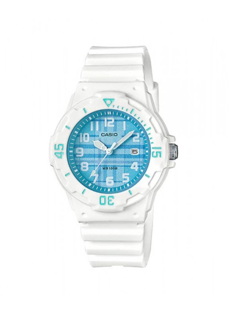 كاسيو ساعة يد بعقارب وسوار من الراتينج طراز LRW-200H-2C - قياس 33 مم - لون أبيض للنساء - Image 1