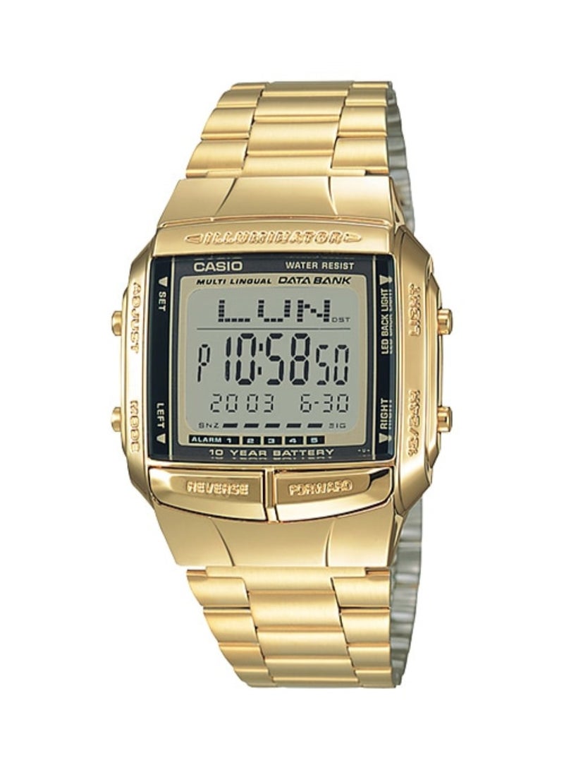 كاسيو ساعة يد رقمية طراز DB360G-9A - قياس 38 مم - لون ذهبي للرجال - Image 1