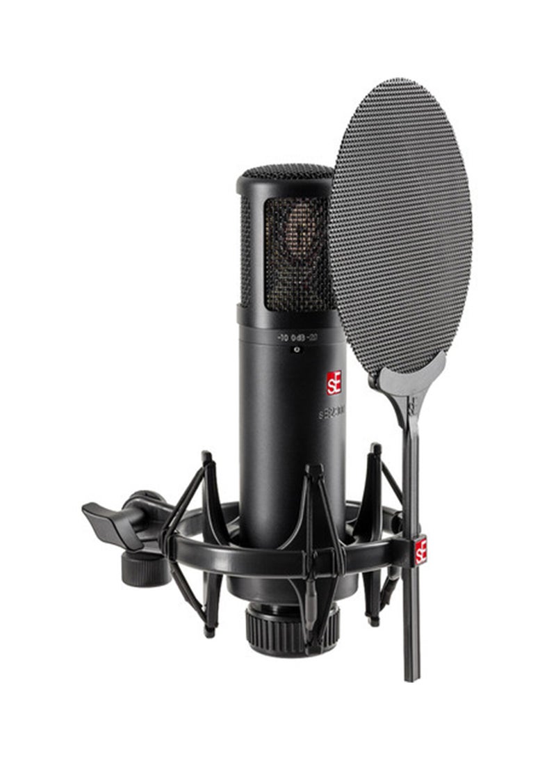SE Electronics - sE2300 - Studio Condenser Microphone with Switchable Polar Patterns and Isolation Pack SE2300 Black - Image 1