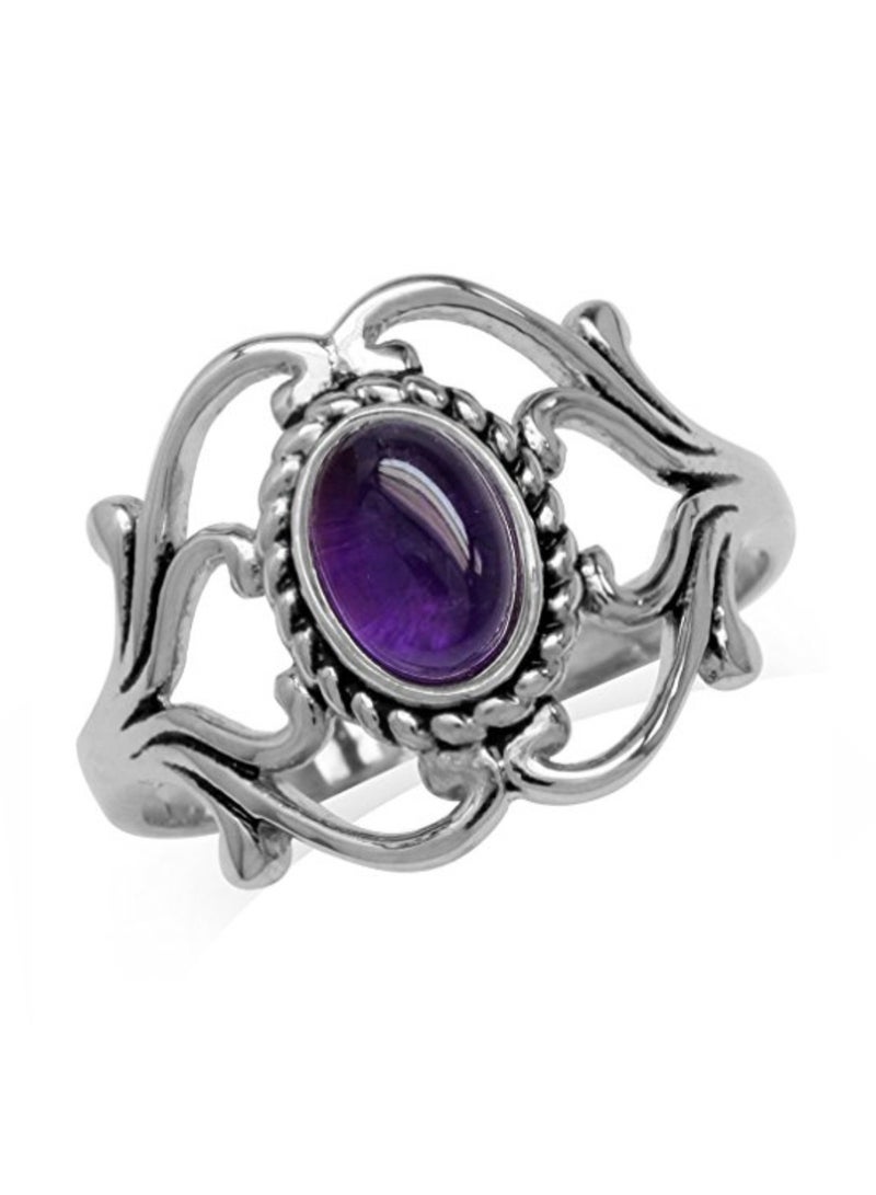 Silvershake 925 Sterling Silver Victorian Style Rope Ring - Image 1