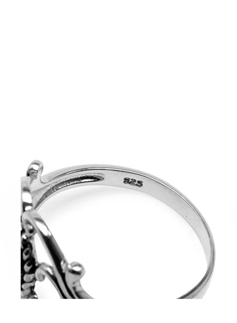 Silvershake 925 Sterling Silver Victorian Style Rope Ring - Image 3