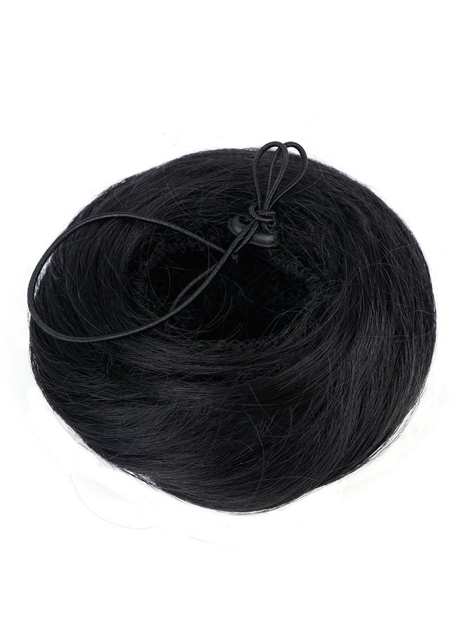 Bestung Synthetic Hair Bun Extension Donut Chignon Straight Updo Hairpiece Wig - Image 2