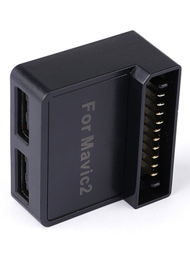 Battery To Power Bank Adapter For DJI Mavic 2 Pro Black  - Image 1