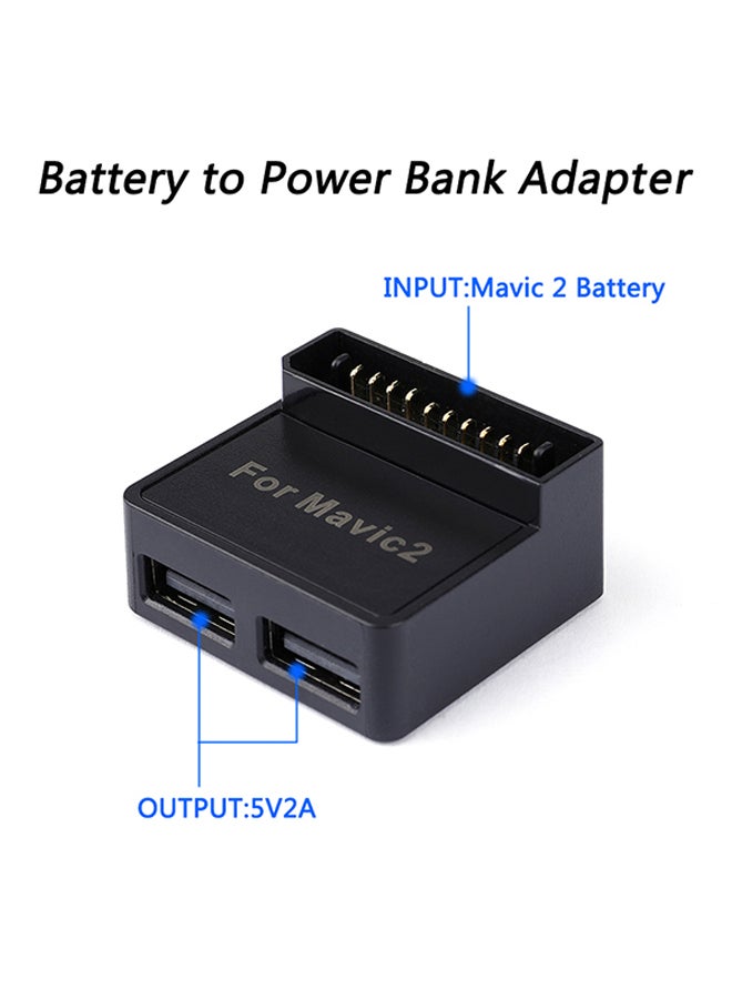 Battery To Power Bank Adapter For DJI Mavic 2 Pro Black  - Image 2