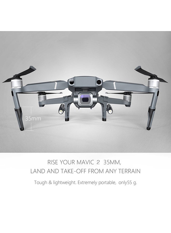 Generic Height Extender With LED Light Kit For DJI Mavic 2 Pro Black/Grey  - Image 2