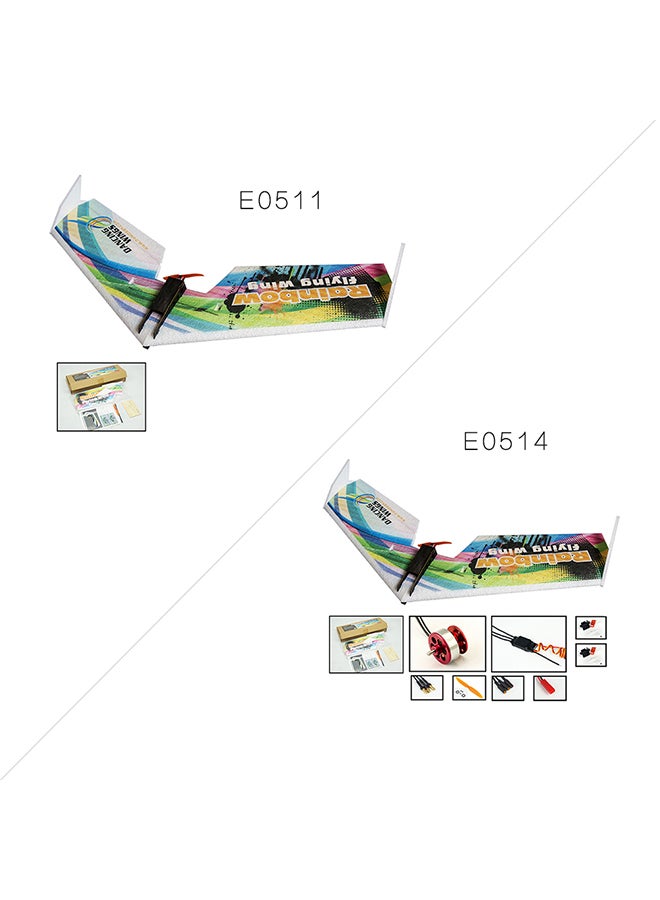 طائرة جناح قوس قزح الطائر التي تعمل بجهاز تحكم عن بعد مع عدة طراز E0511 51x19x5سم  - Image 2