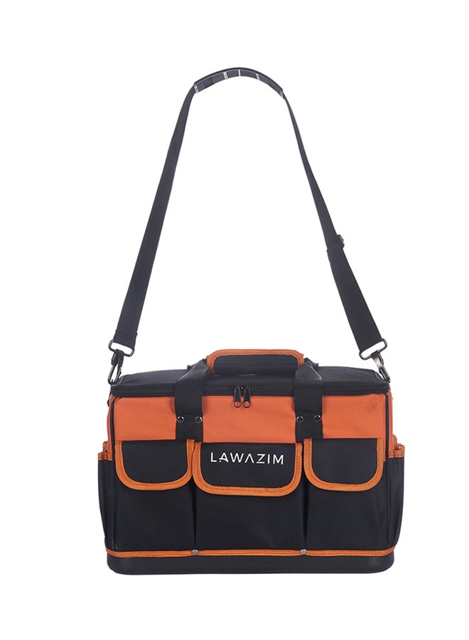 لوازم حقيبة أدوات ذات قدرة تحمل عالية مع حامل كتف أسود /برتقالي. - Image 1