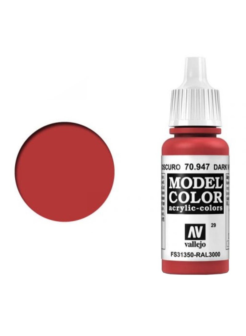 Model Color Acrylic Paint Dark Vermilion