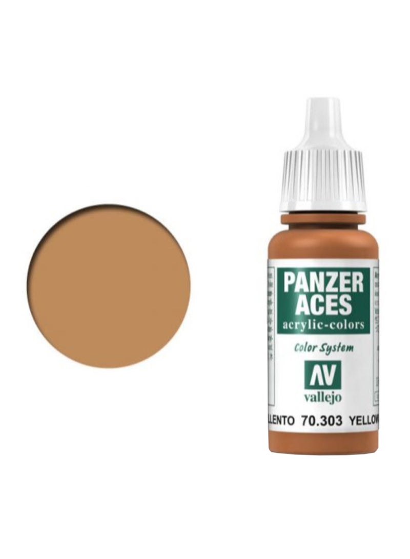Vallejo Panzer Aces Acrylic Color Yellowish Rust
