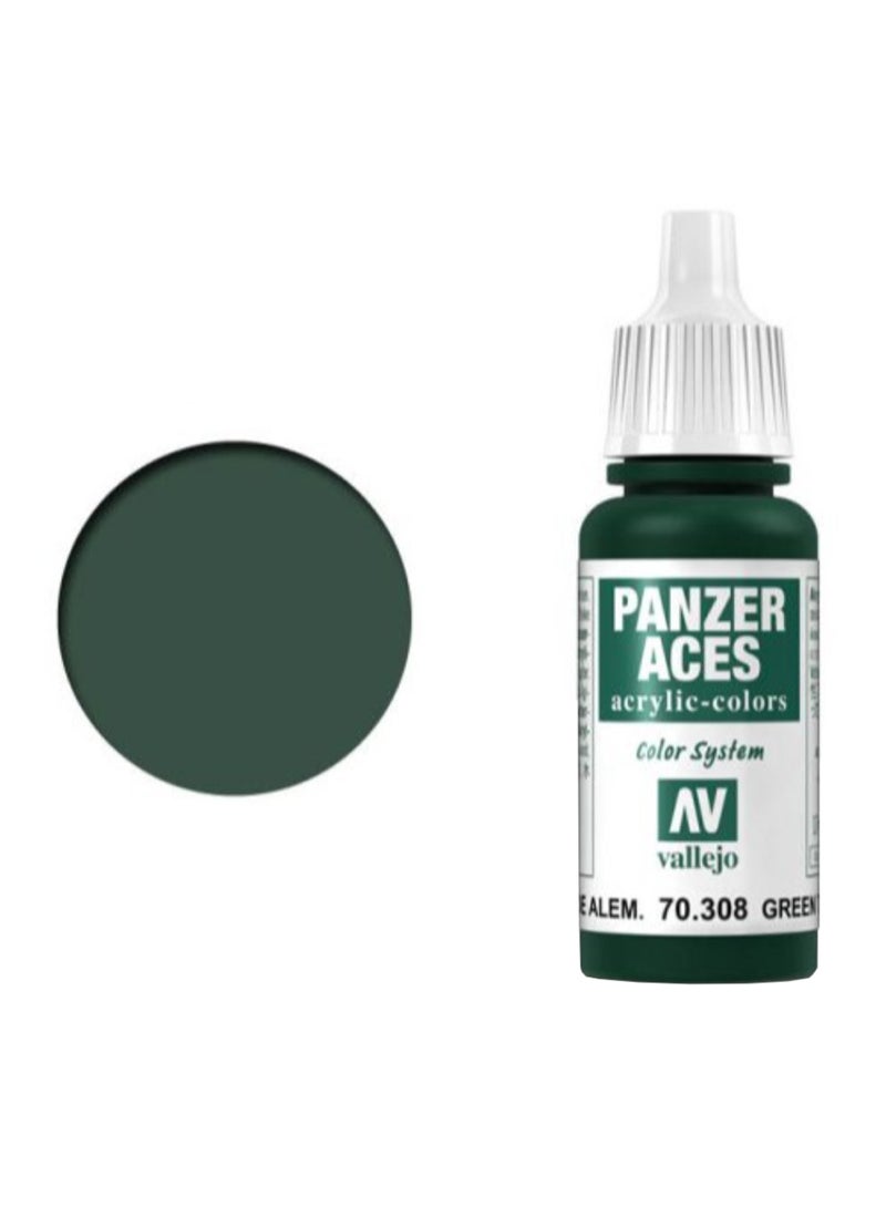 Vallejo Panzer Aces Acrylic Color German Green Tail Light