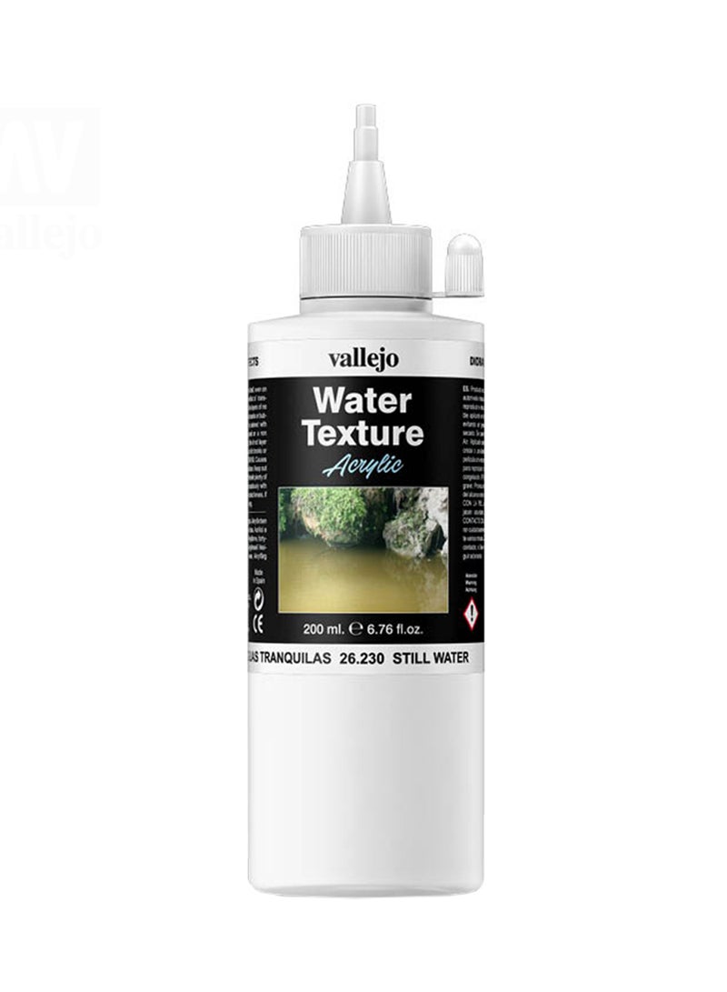 لون أكريليك بنمط مائي أبيض