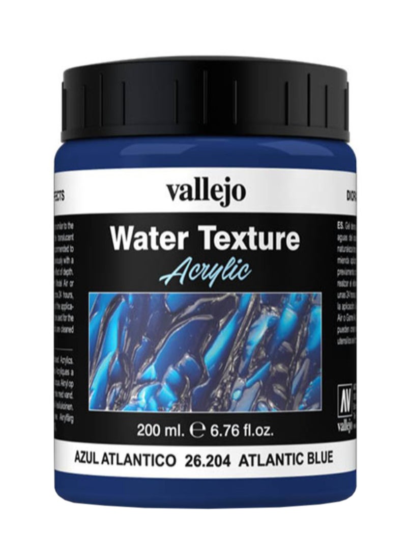 Water Texture Acrylic Color Atlantic Blue