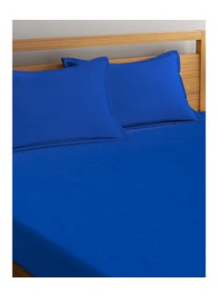 Portico New York Percale Fitted Sheet with Pillow Case Cotton Seaport King  - Image 2