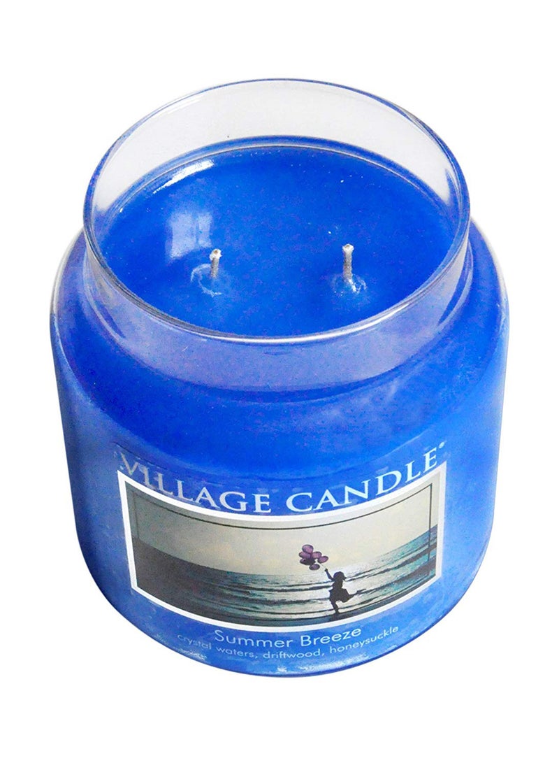 Village Candle Summer Breeze Scented Candle Blue 6.875 x 3.75 x 3.75inch  - Image 3