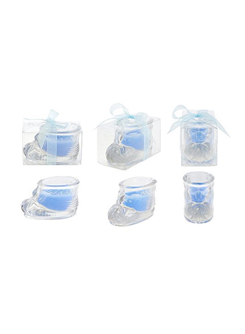 لونورا 112 شمعة معطرة بتصميم فردة حذاء طفل أزرق 3.25 x 2 x 1.75بوصة 