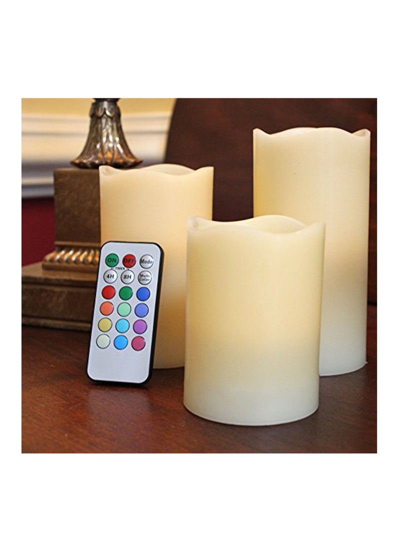 CANDLE CHOICE 3-Piece Led Flameless Scented Candle Multicolour 4.13 x 10.63 x 7.13inch - Image 1